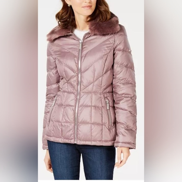 Kenneth Cole New York Jackets & Blazers - Kenneth Cole Faux Fur Puffer Jacket